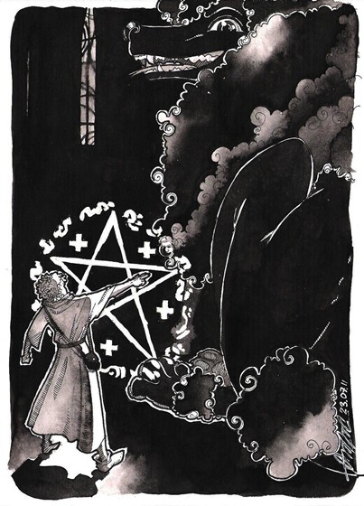 For novels: Faust and Mephisto.